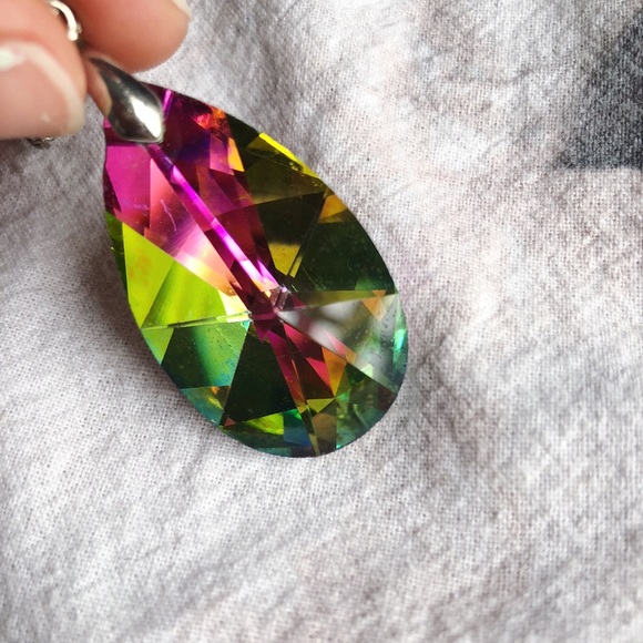 Rainbow, Unicorn, Princess, Jewel Pendant Necklace - Picture 6 of 7